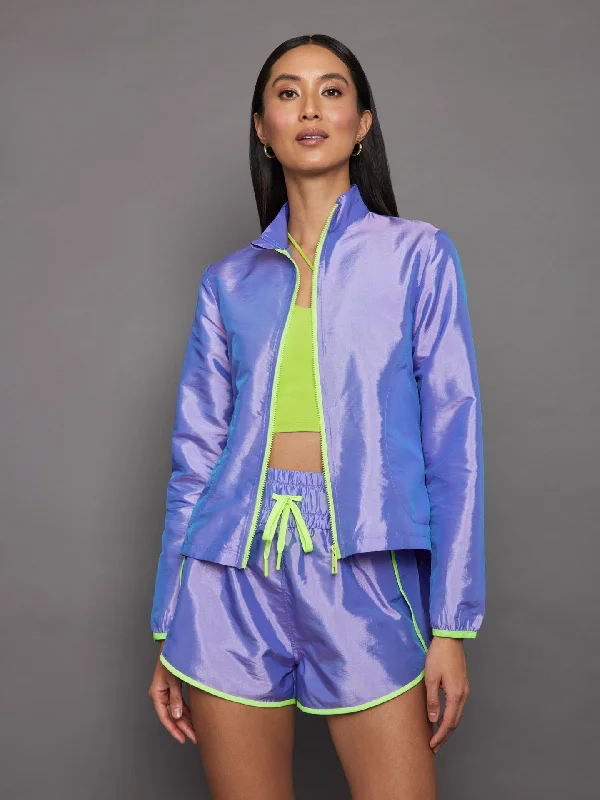 Iridescent Nylon Jacket - Sweet Lavender/ Acid Lime