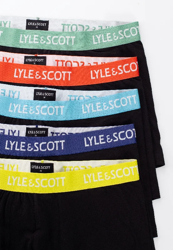 Lyle & Scott - Miller Pack Of 5 Black Multi Waistband - Boxershorts