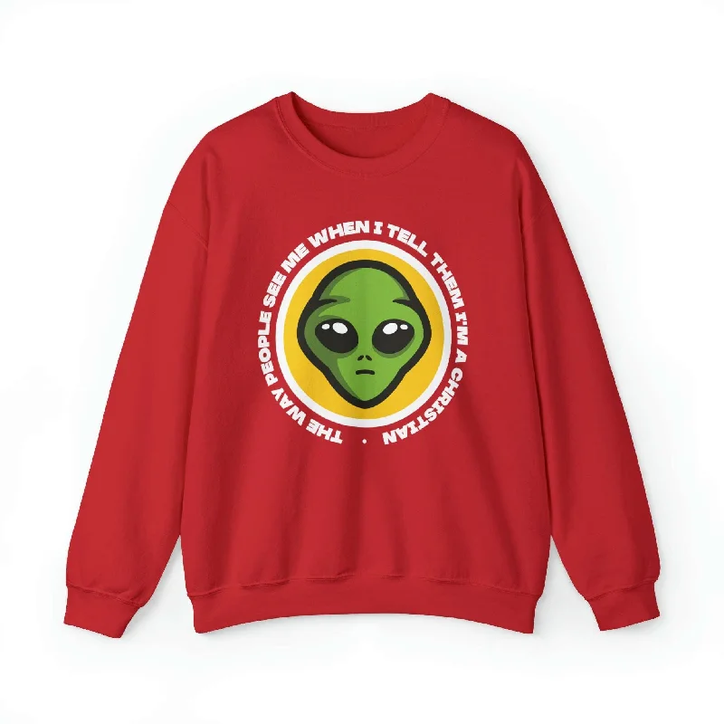 Alien Design Christian Sweatshirt (The Way People See Me).