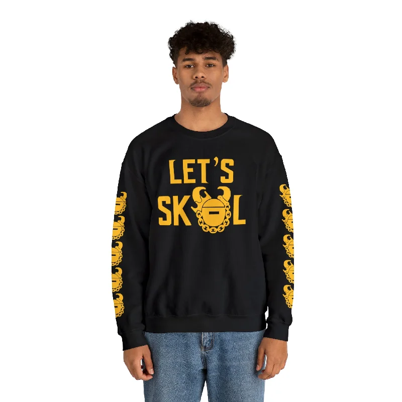 Unisex Heavy Blend™ Crewneck - Let's go! + Game Day Helmet (Sleeves)