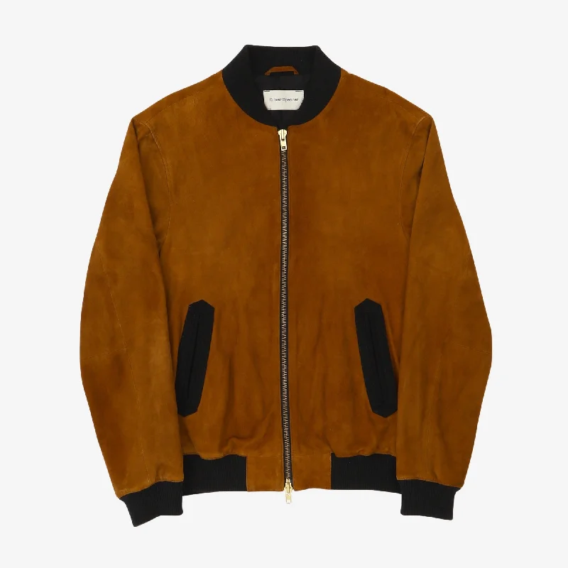 Suede Bermondsey Bomber Jacket