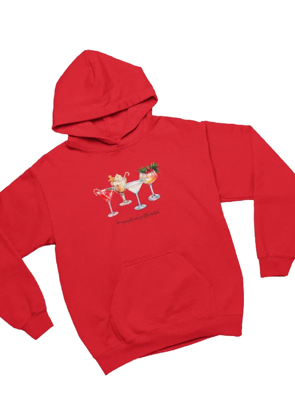 CHRISTMAS COCKTAILS HOODIE - RØD