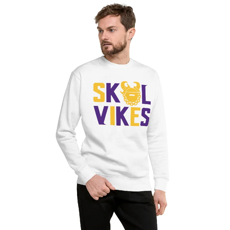 Customizable -- Unisex Premium Crewneck - White - Vikes