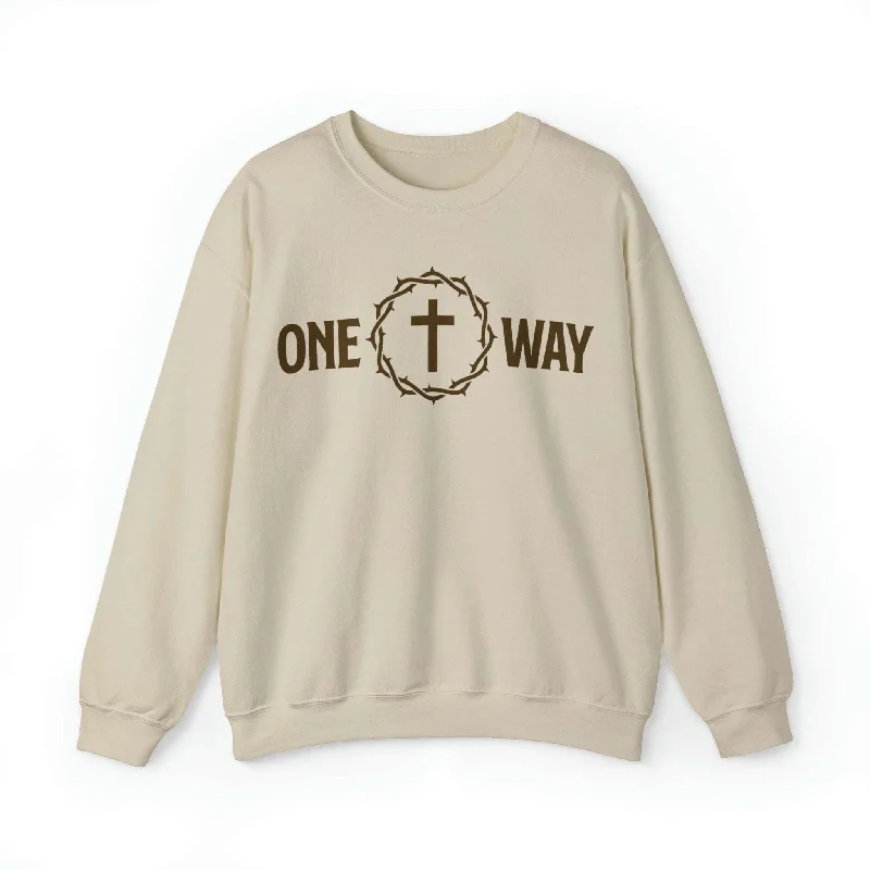 One Way Sweatshirt with Crown and Cross