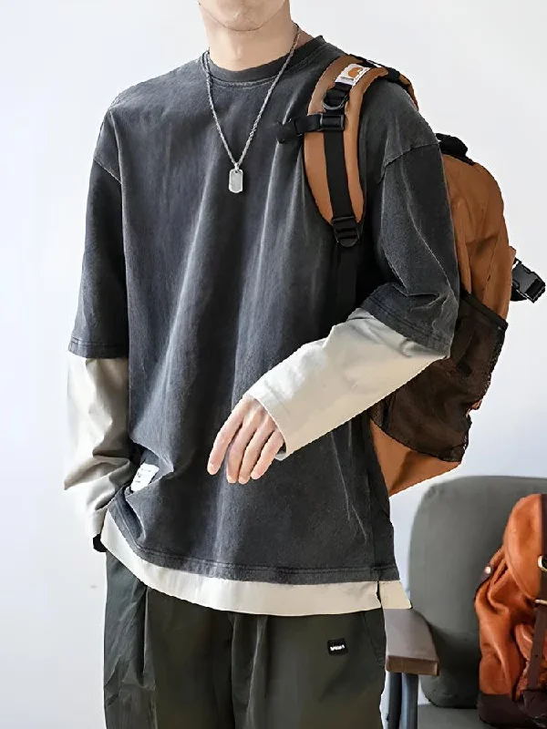 Soft Boy Layered Sleeve Sweatshirt