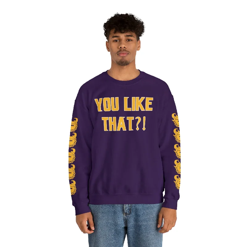 Unisex Heavy Blend™ Crewneck - YOU LIKE THAT?! + Game Day Helmet (Sleeves)