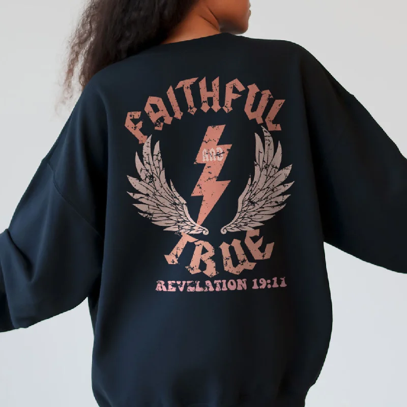 Faithful & True Retro Back Print Sweatshirt