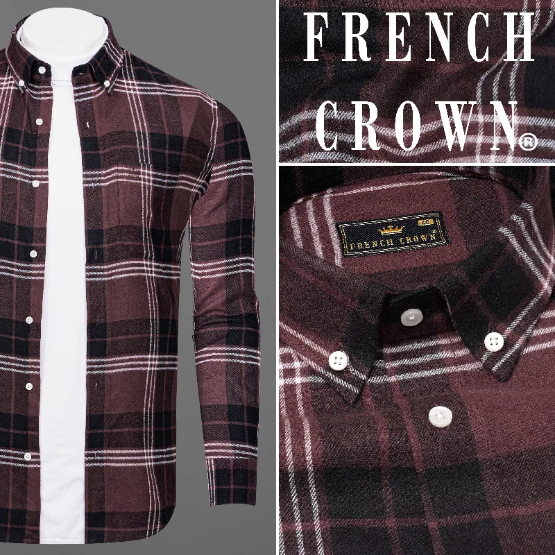 Cab Sav Brown Plaid Super Soft Flannel Overshirt/Shacket