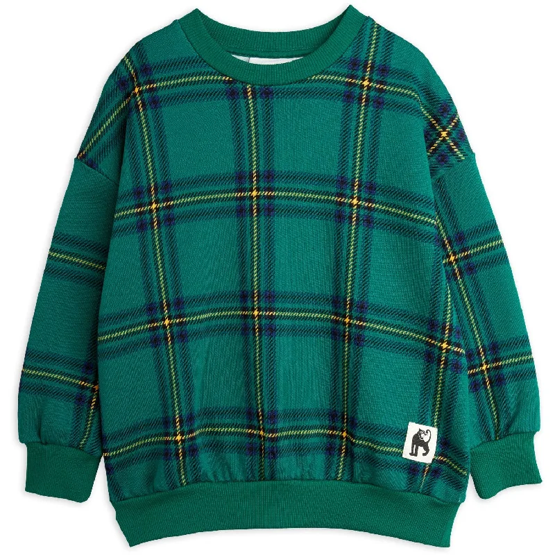 Mini Rodini Green Check Aop Sweatshirt