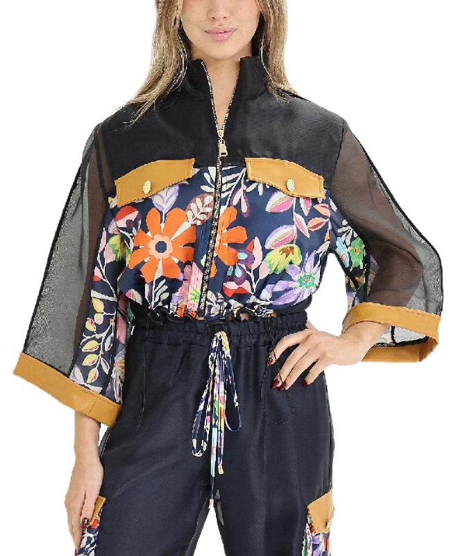 Floral Print Sheer Jacket