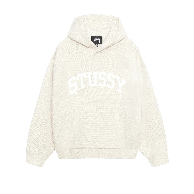 Felt Patch Knit Hoodie