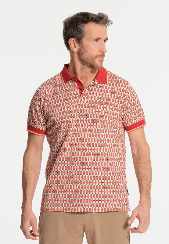 Polo homme motifs alvéoles