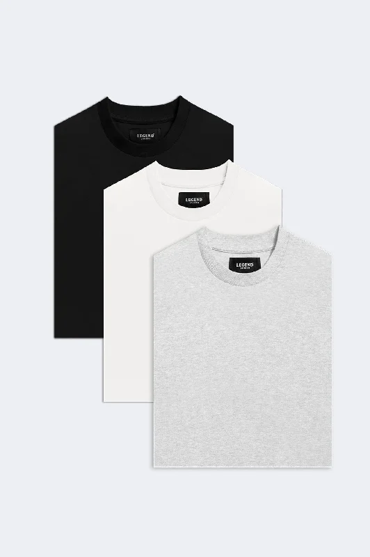 PREMIUM BASIC 3 PACK (Black, White, Grey Marl)