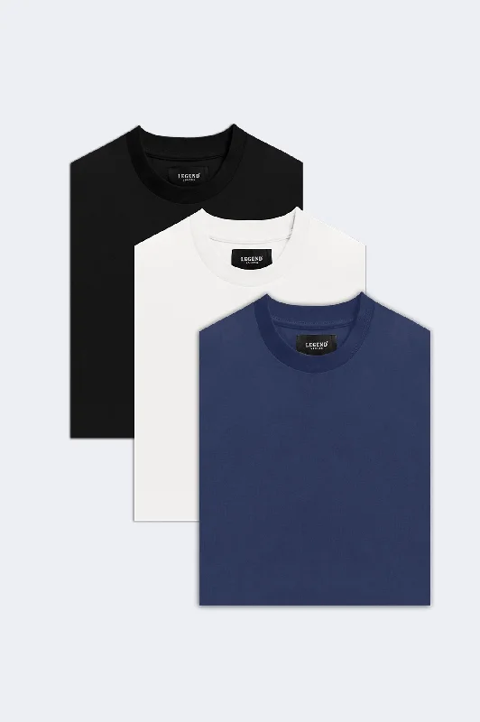 PREMIUM BASIC 3 PACK (Black, White, Indigo Navy)