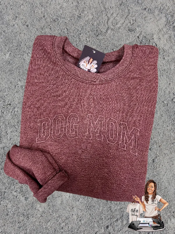 Dog Mom Embroidered Crew