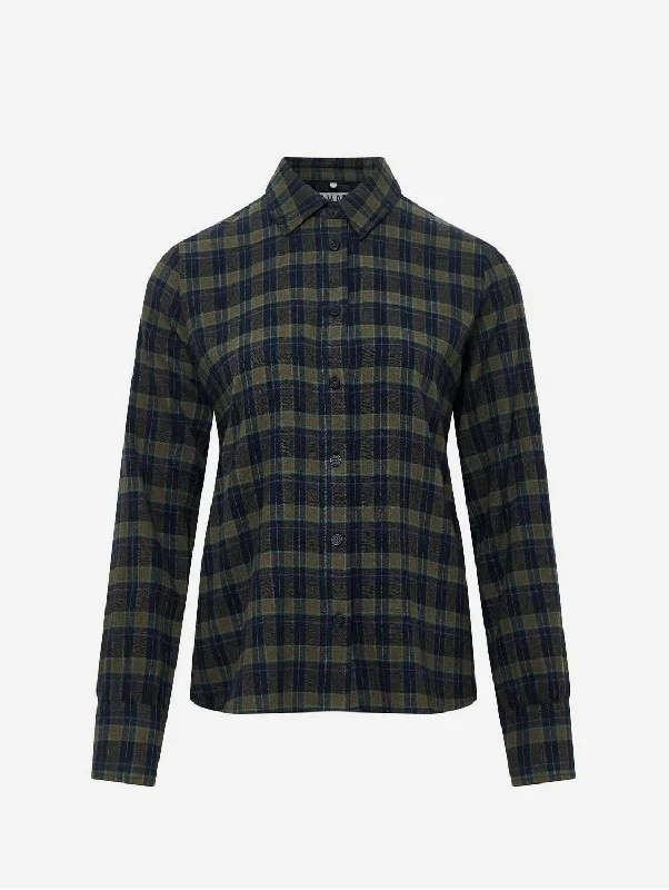 Kenji Women's TENCEL™ Shirt | Navy Check