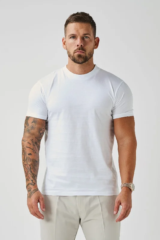 LUXE MERCERISED T-SHIRT - WHITE