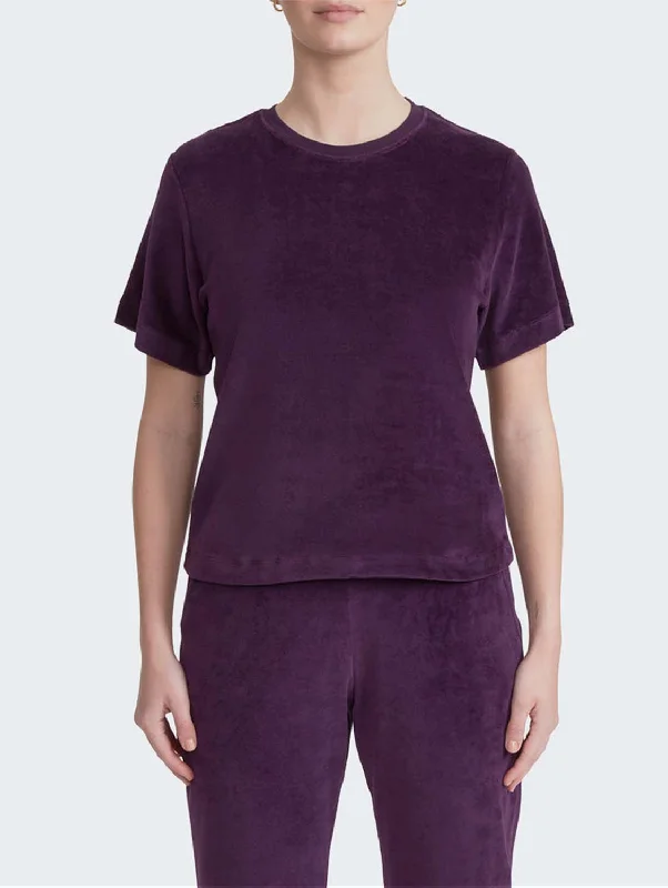 Organic Unisex Velour Vegan T-Shirt | Royal Purple