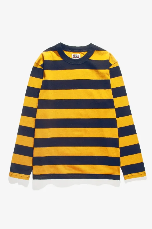 Red Ruggison - Border Long Sleeve T-Shirt - Yellow/Navy