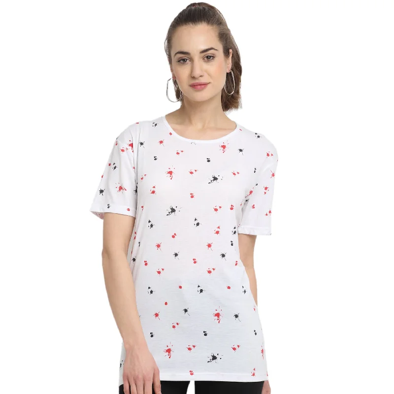 Vimal Jonney White Half Sleeve T-shirt For Women's