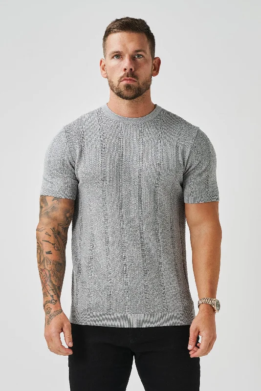 TEXTURED TEE - GREY