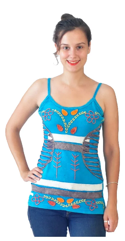 womens-sleeveless-strap-tank-tops-shirt-vest-with-embroidery-razor-cut