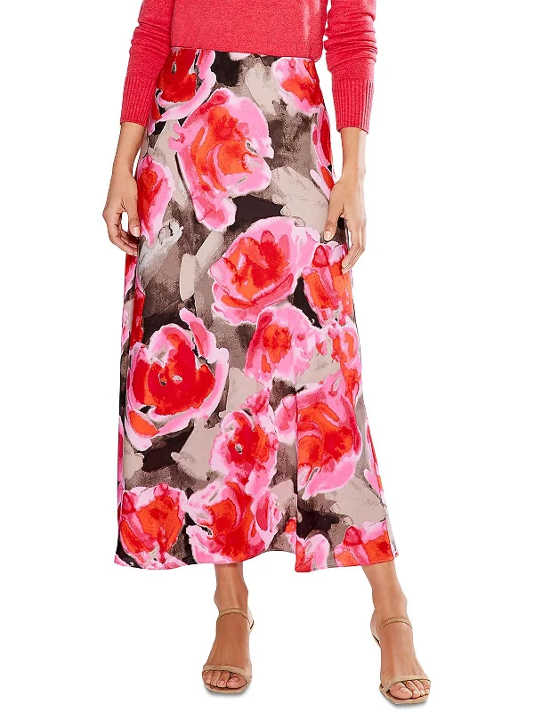 Rosy Outlook Womens Floral Long Slip