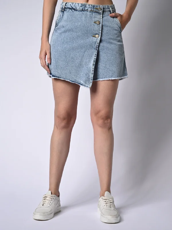 Women High Rise Skinny Fit Skorts / Skirts