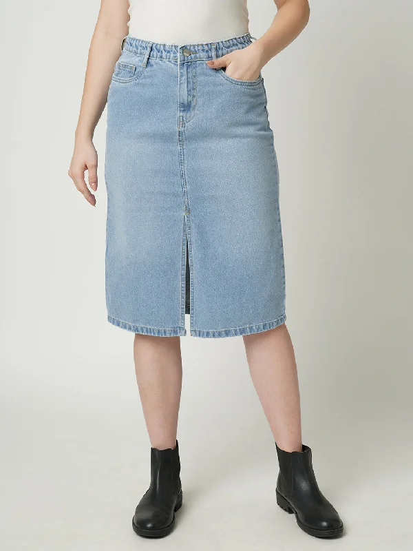 Women Straight Denim Skirt