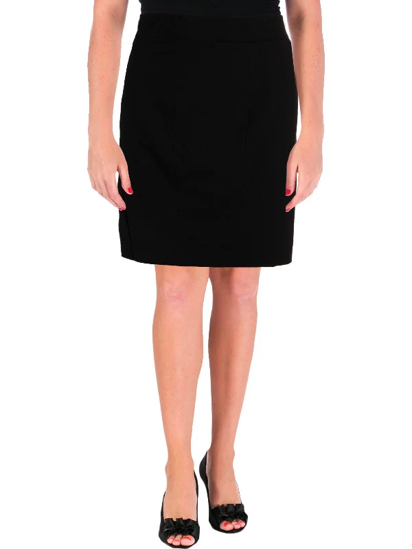 Womens Below Knee Slit Pencil Skirt