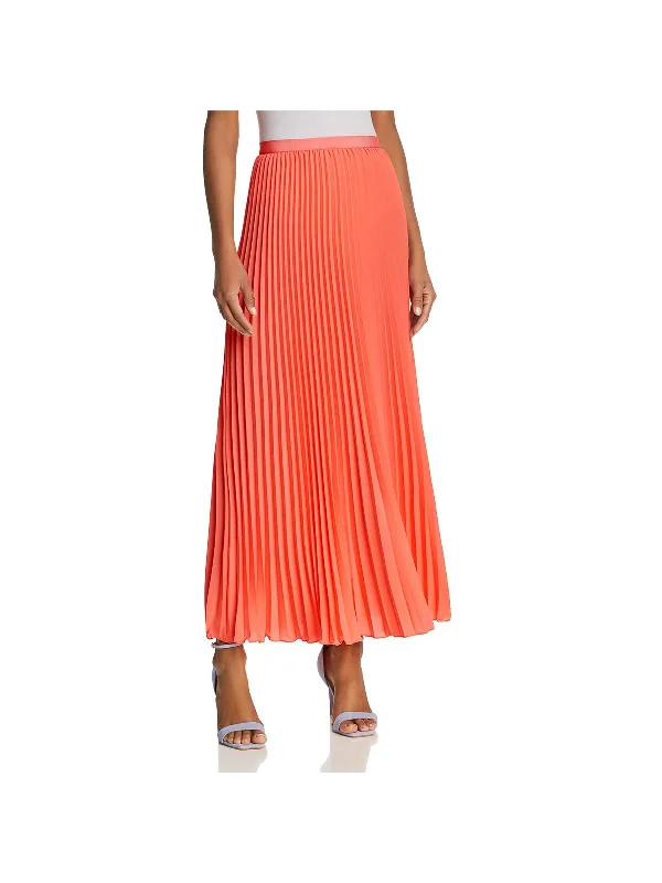 Womens Pleated Long Maxi Skirt